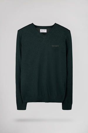 Pull ajusté col V PULSER 3 VERT SCARABE
