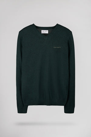 Pull ajusté col V PULSER 3 VERT SCARABE