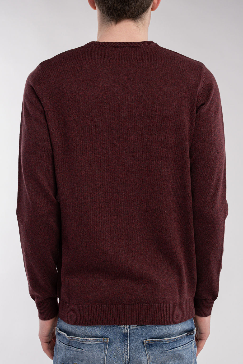 Pull col V PULSER 3 BORDEAUX FONCE