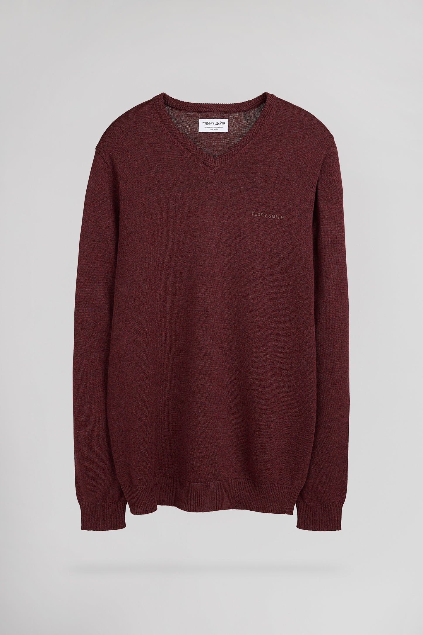 Pull col V PULSER 3 BORDEAUX FONCE
