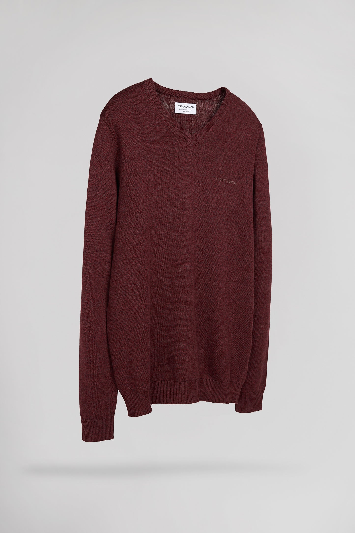 Pull col V PULSER 3 BORDEAUX FONCE