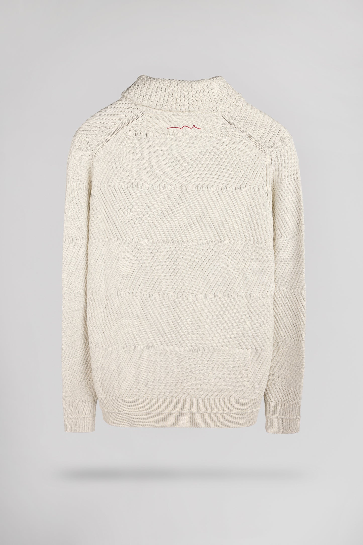 Pull col châle P-ROBIN BLANC IVOIRE CHINE