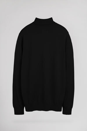 Pull ajusté col roulé P-MARCELLUS NOIR