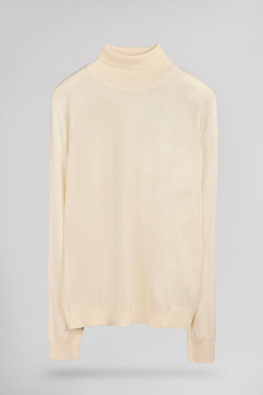 Achat Pull ajusté col roulé P-MARCELLUS CREAM