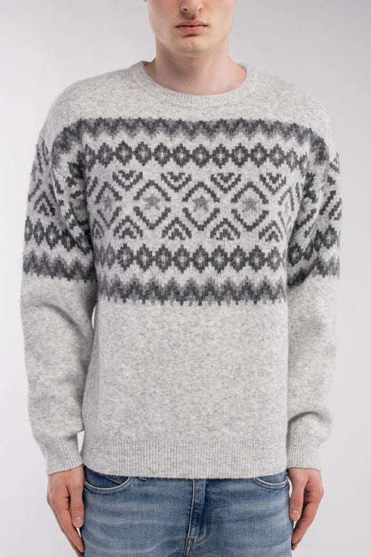 Achat Pull col rond STOVANO WHITE MELANGE