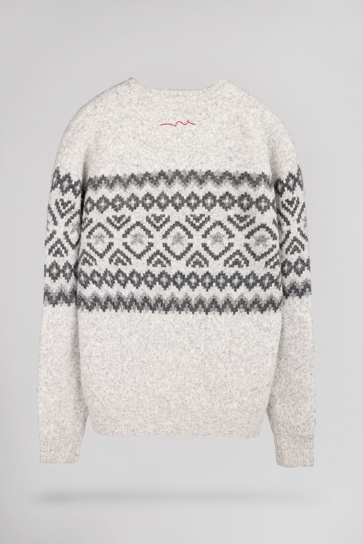 Pull jacquard col rond STOVANO WHITE MELANGE