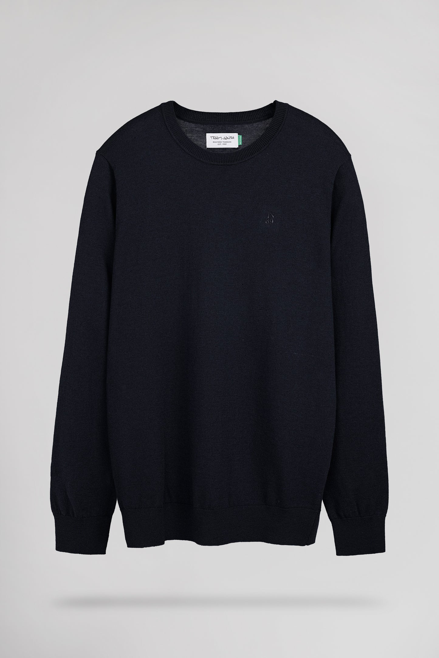 Pull col rond P-MARTINO DARK NAVY CHINE