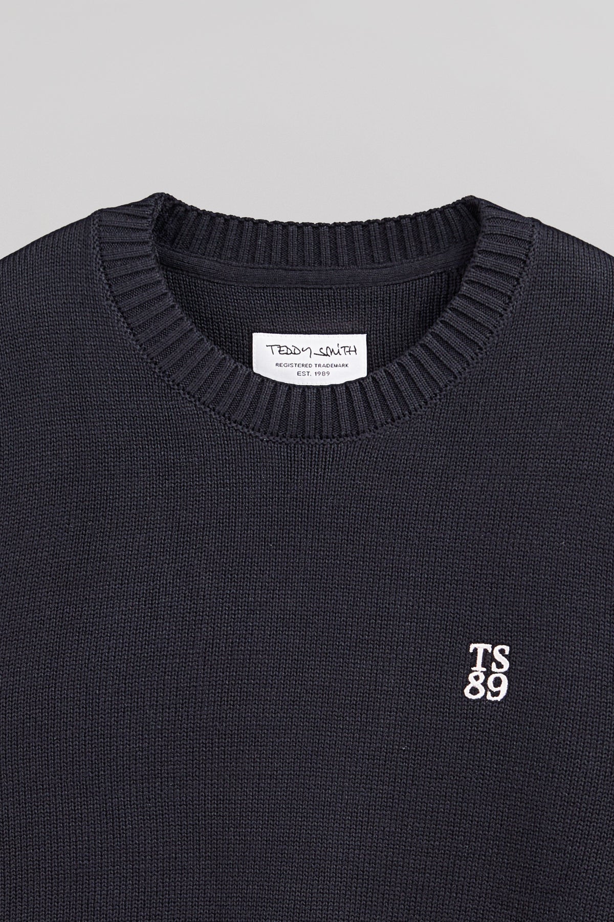 Pull en coton col rond P-JIMMY TOTAL NAVY