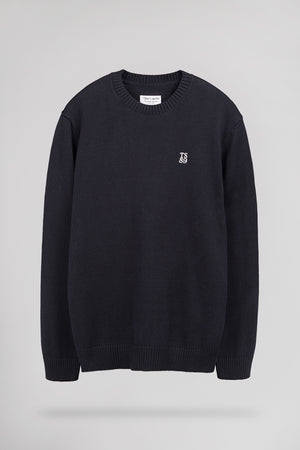 Pull en coton col rond P-JIMMY TOTAL NAVY