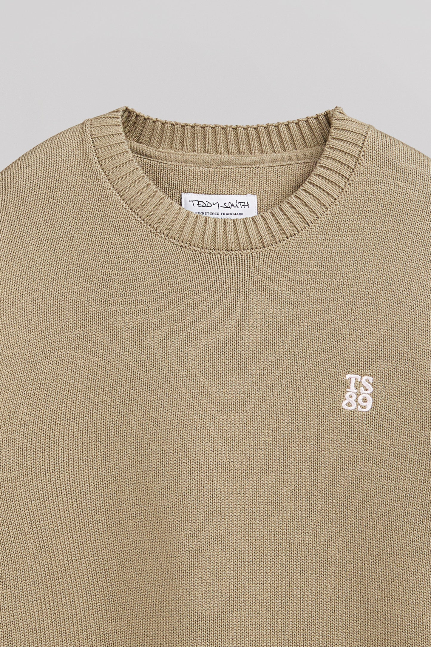 Pull col rond P-JIMMY BLEACH KAKI