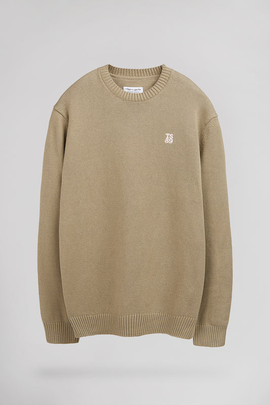 Achat Pull col rond P-JIMMY BLEACH KAKI