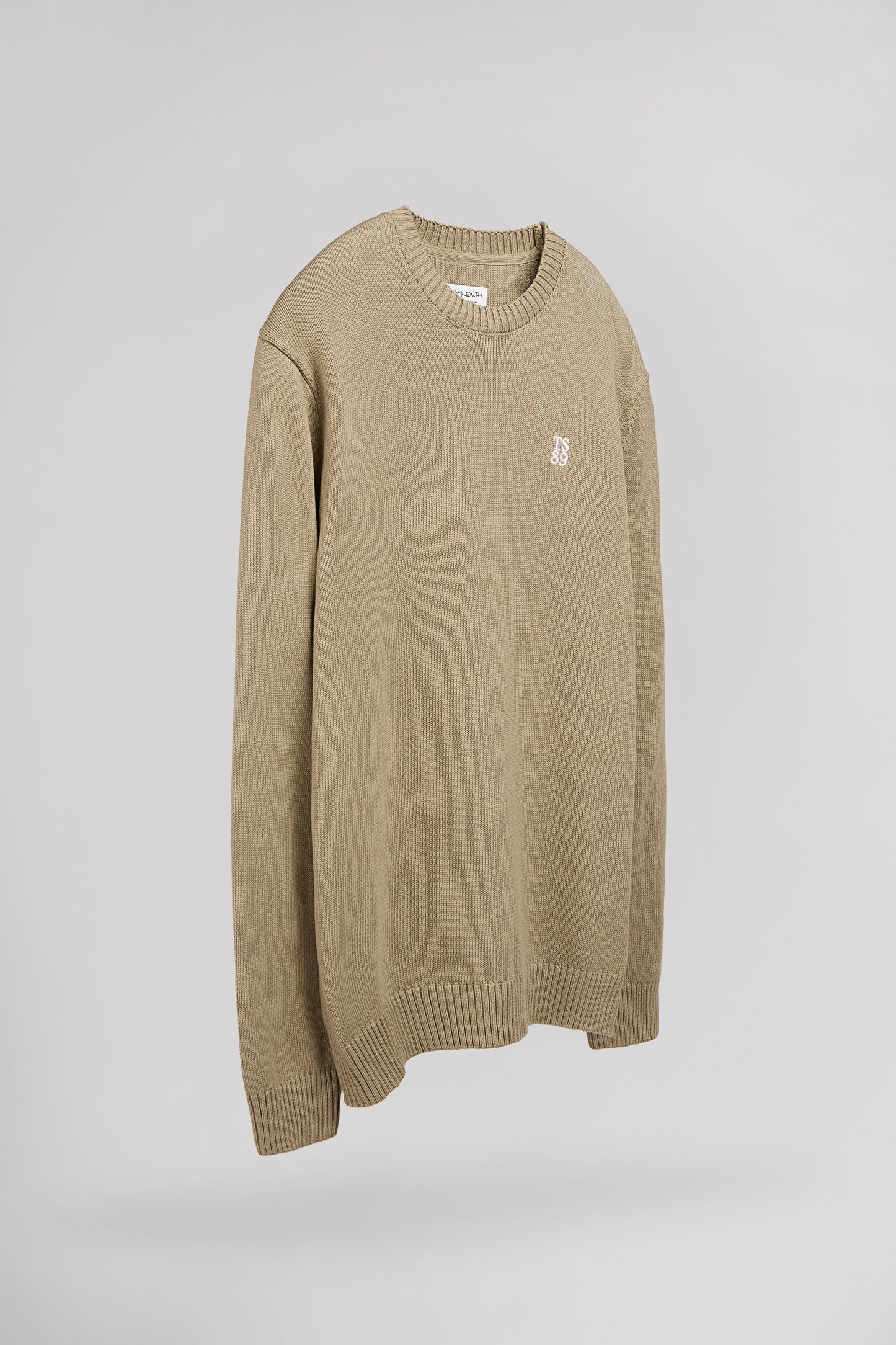 Pull col rond P-JIMMY BLEACH KAKI