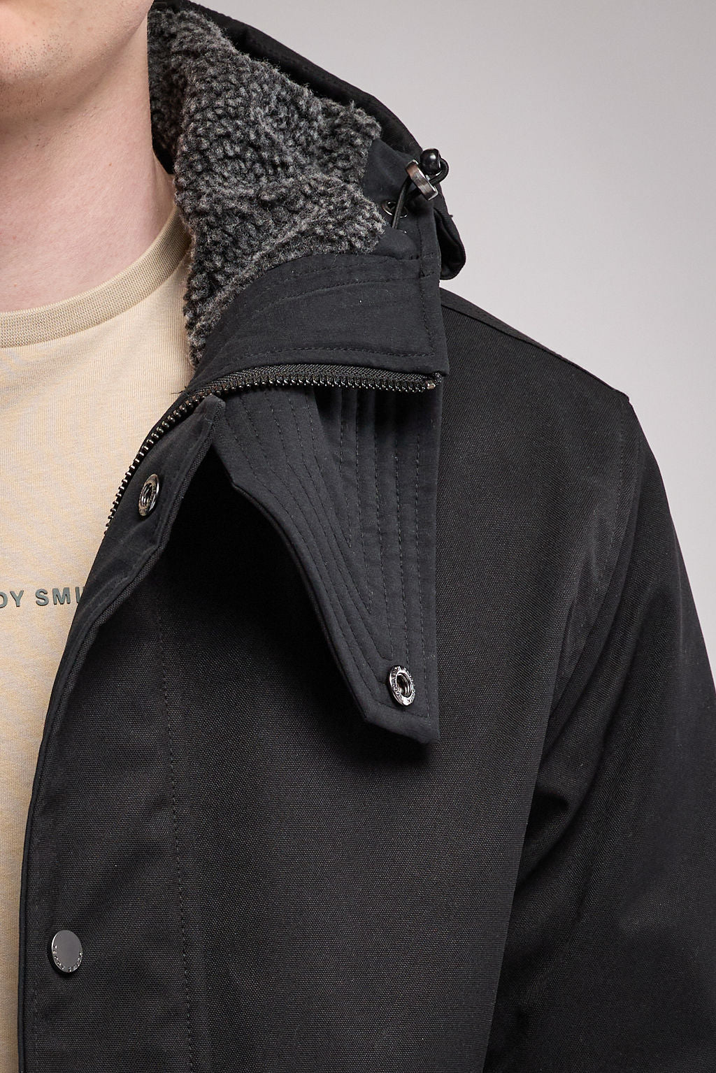 Parka à capuche déperlante P-DONALD NOIR