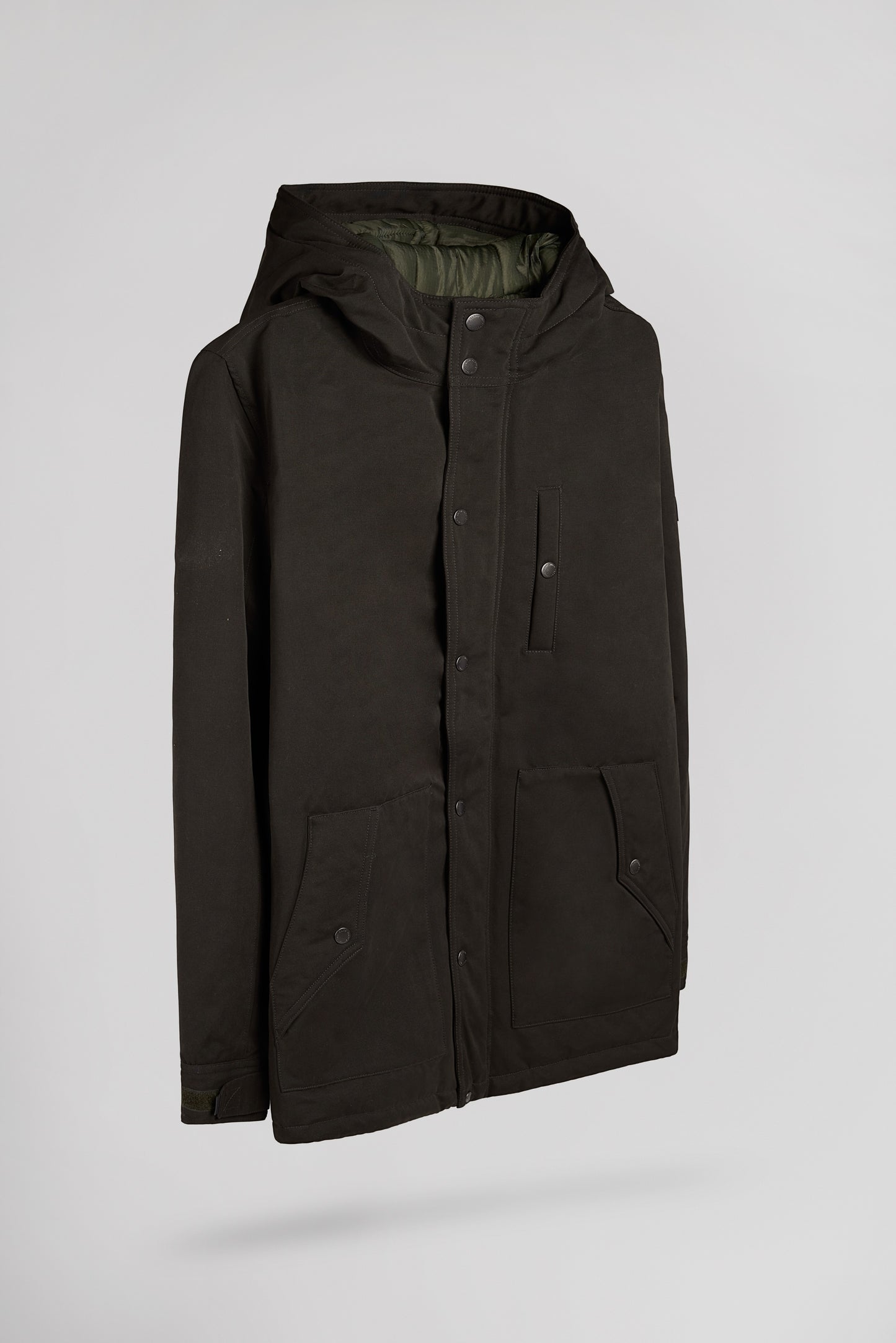 Parka déperlante à capuche P-RANKO KAKI FONCE