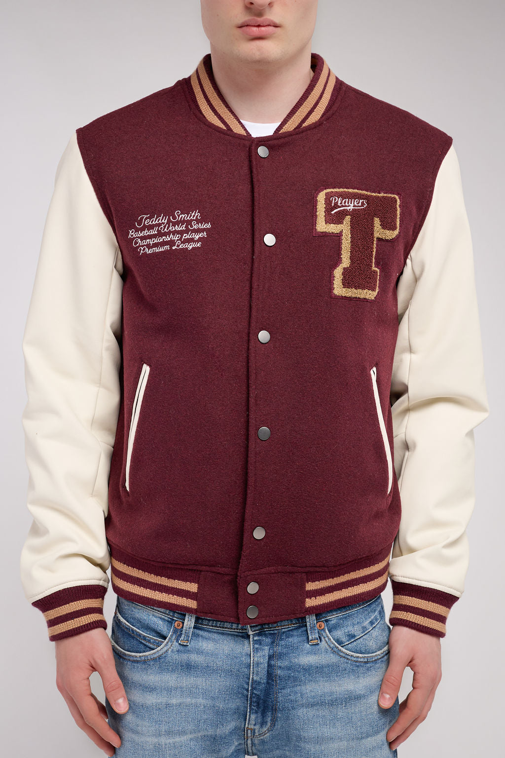Blouson Teddy B-ROMEO BORDEAUX FONCE