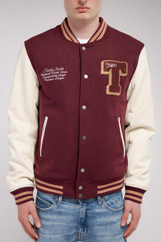 Achat Blouson Teddy B-ROMEO BORDEAUX FONCE