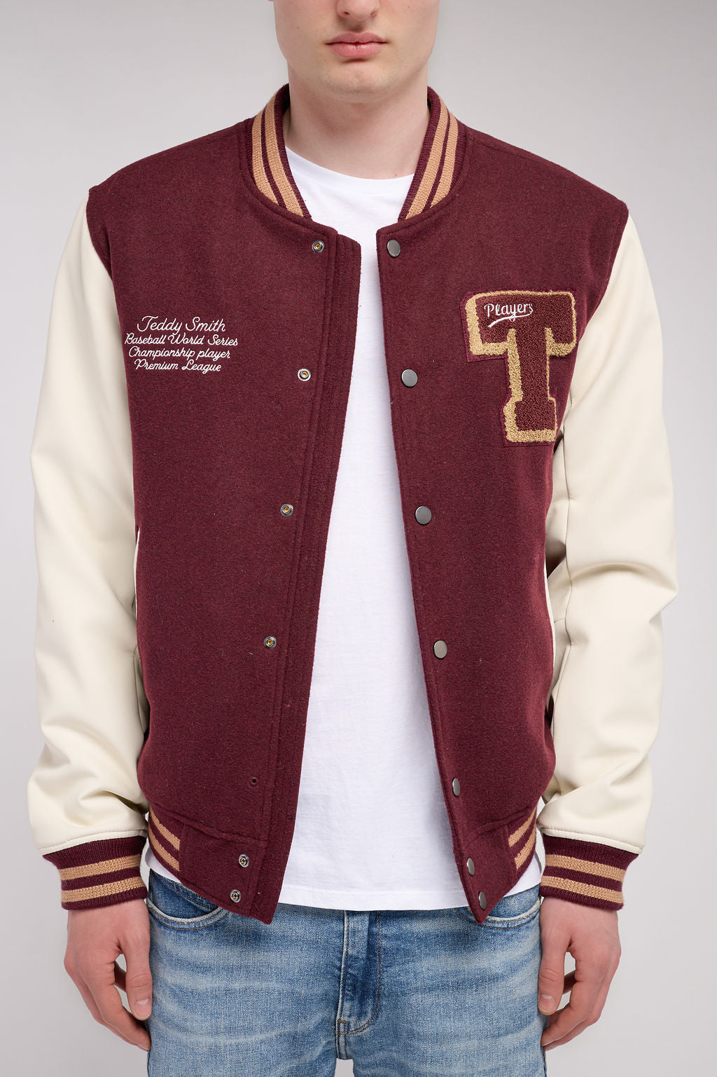 Blouson Teddy B-ROMEO BORDEAUX FONCE
