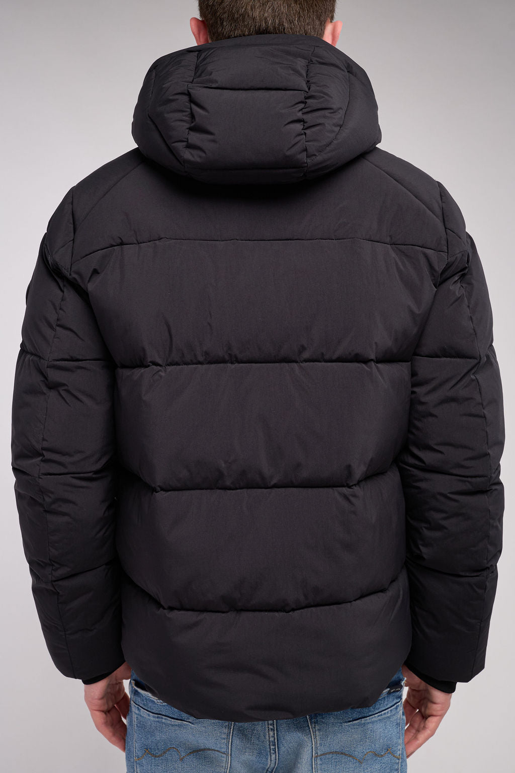 Blouson col montant à capuche amovible B-ELWIN NOIR