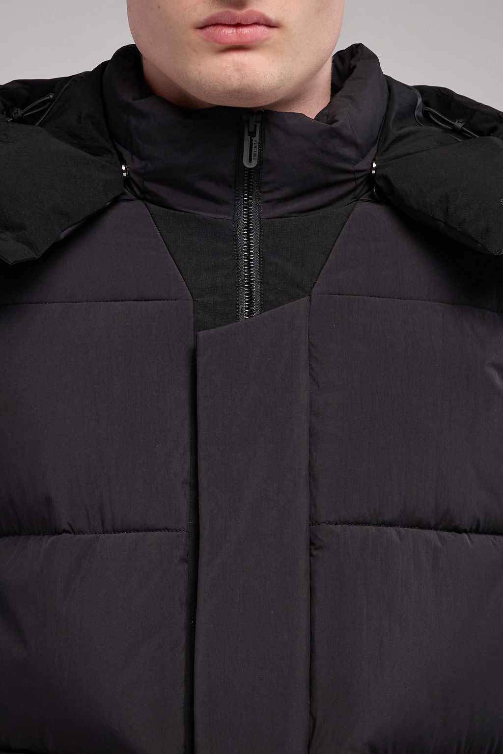 Blouson col montant à capuche amovible B-ELWIN NOIR