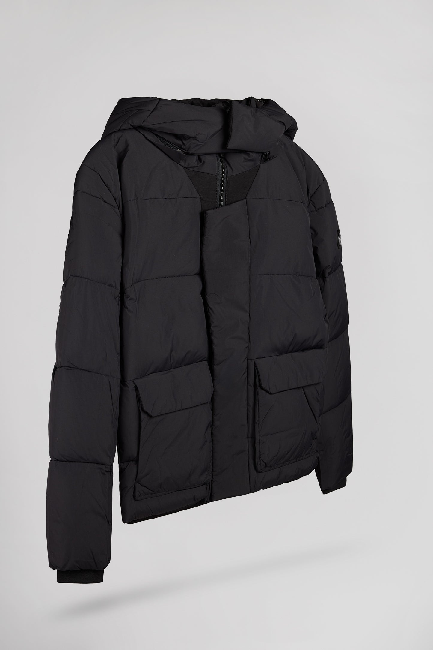 Blouson col montant à capuche amovible B-ELWIN NOIR