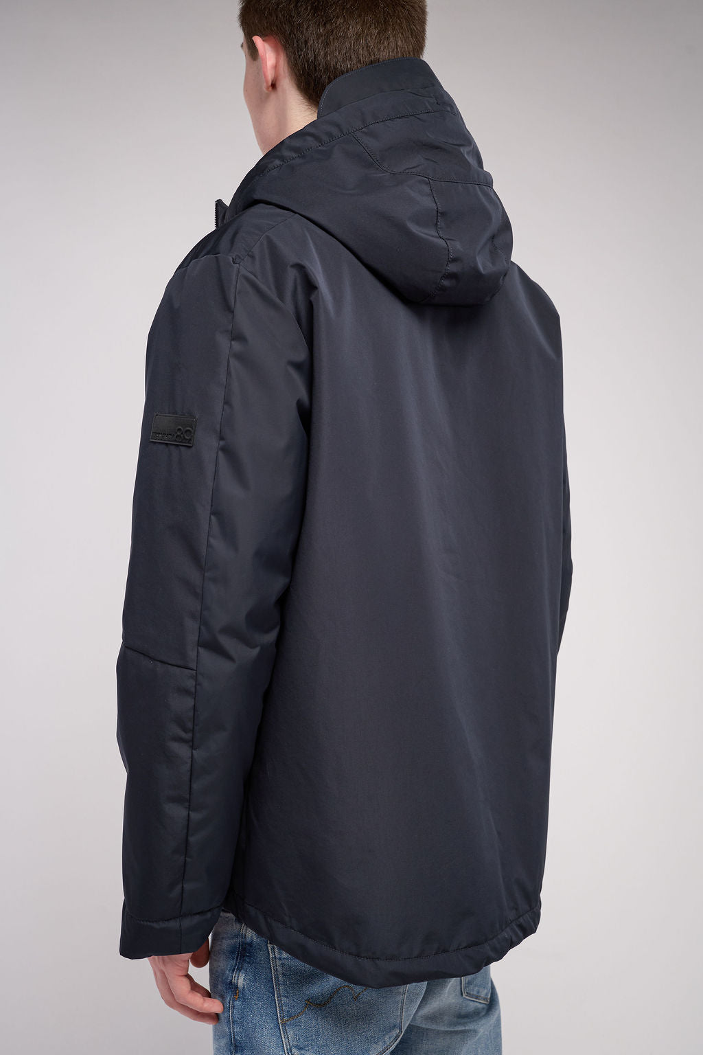 Blouson zippé à capuche déperlant B-OLIVAN DARK NAVY