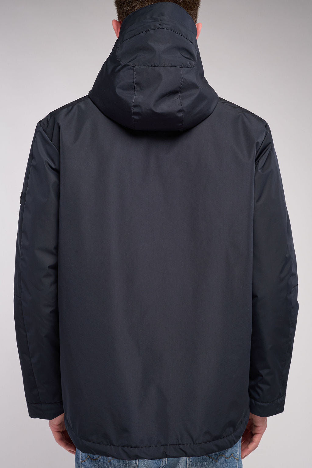 Blouson zippé à capuche déperlant B-OLIVAN DARK NAVY