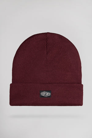 Bonnet en tricot côtelé B-NEO BORDEAUX FONCE
