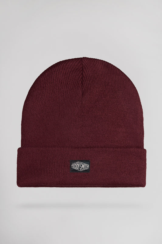 Achat Bonnet en tricot côtelé B-NEO BORDEAUX FONCE