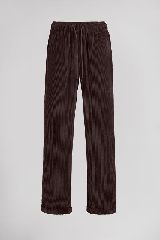 Achat Pantalon décontracté TEDDY VELOURS MARRON FONCE