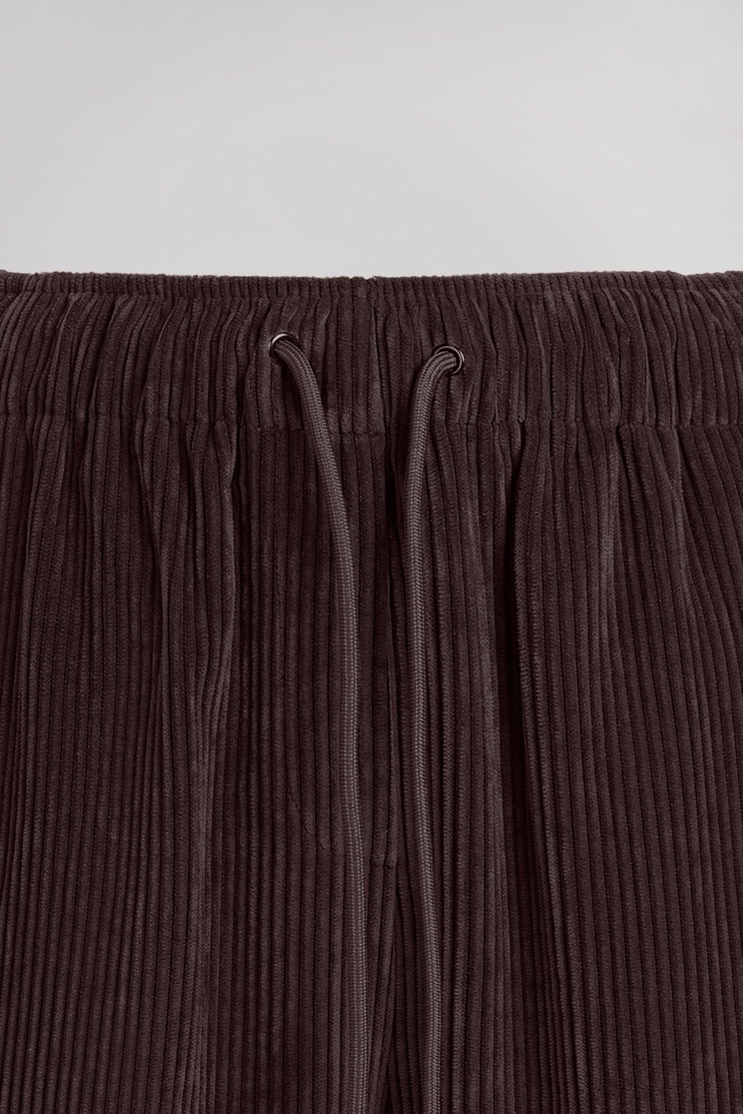 Pantalon décontracté TEDDY VELOURS MARRON FONCE