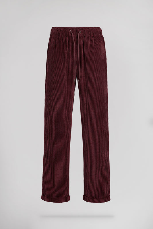 Achat Pantalon décontracté TEDDY VELOURS BORDEAUX FONCE