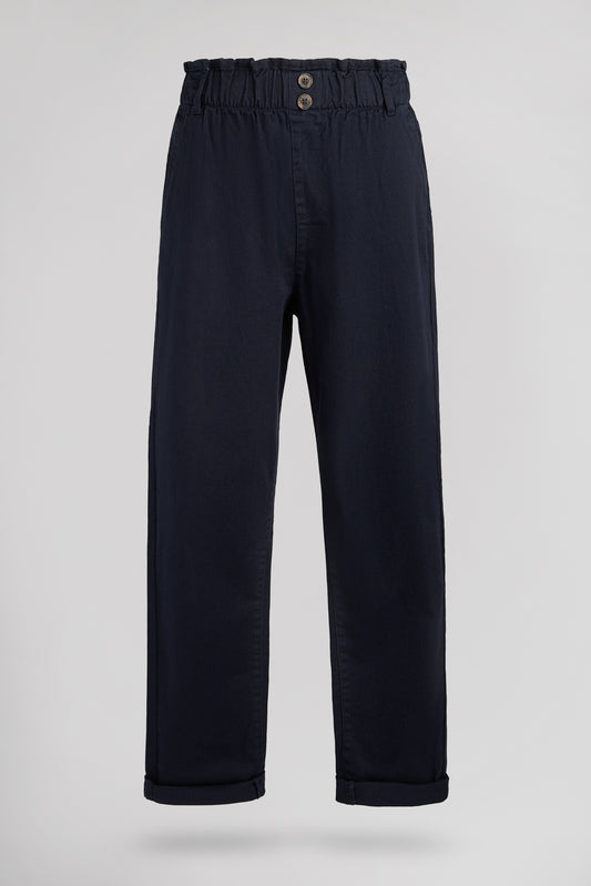 Achat Pantalon taille haute P-PAPERBAG DARK NAVY