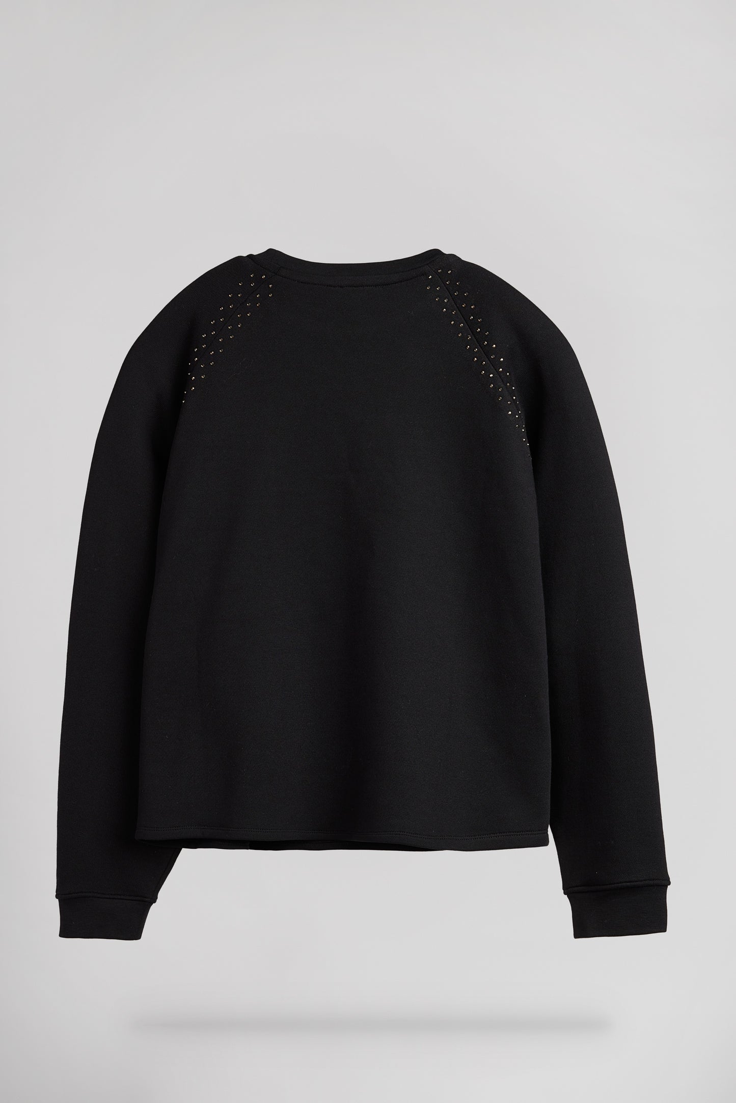 Sweat strass col rond molleton S-JLO NOIR