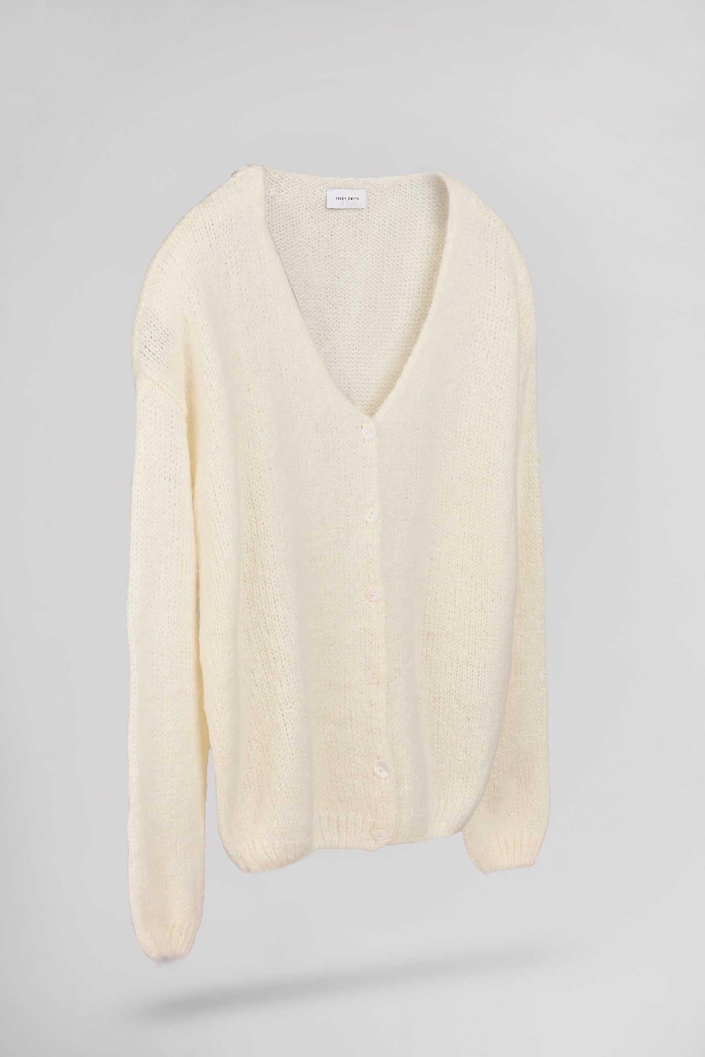 Gilet doux Alpaga G-MELA MIDDLE WHITE
