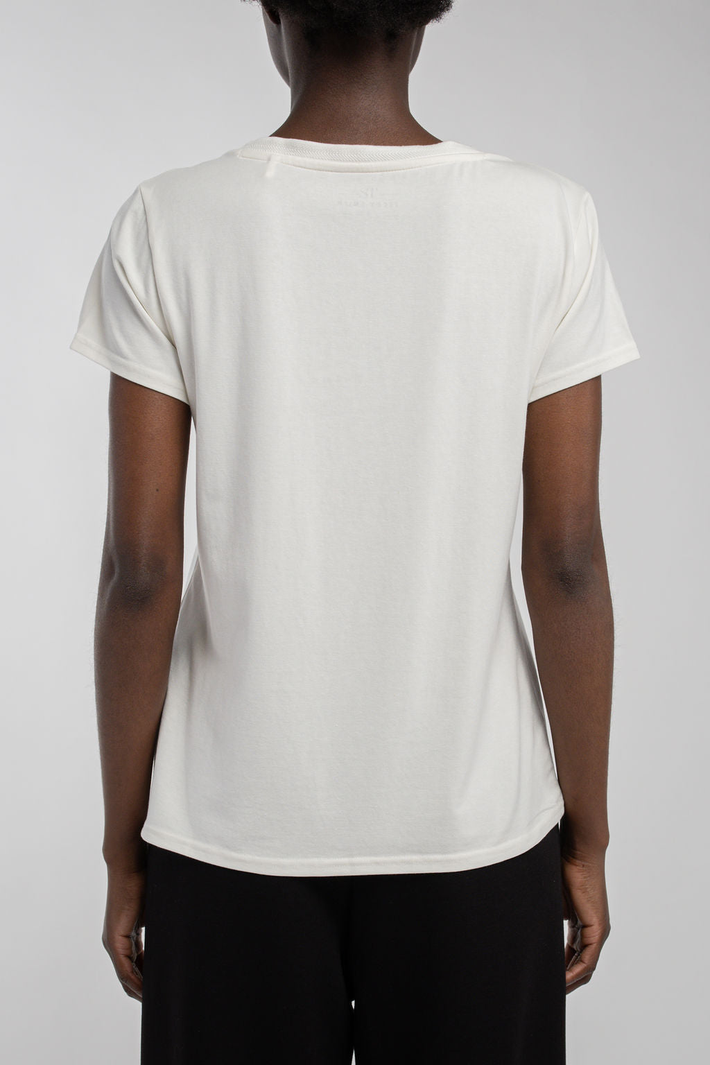 T-shirt col V T-MIA MC MIDDLE WHITE