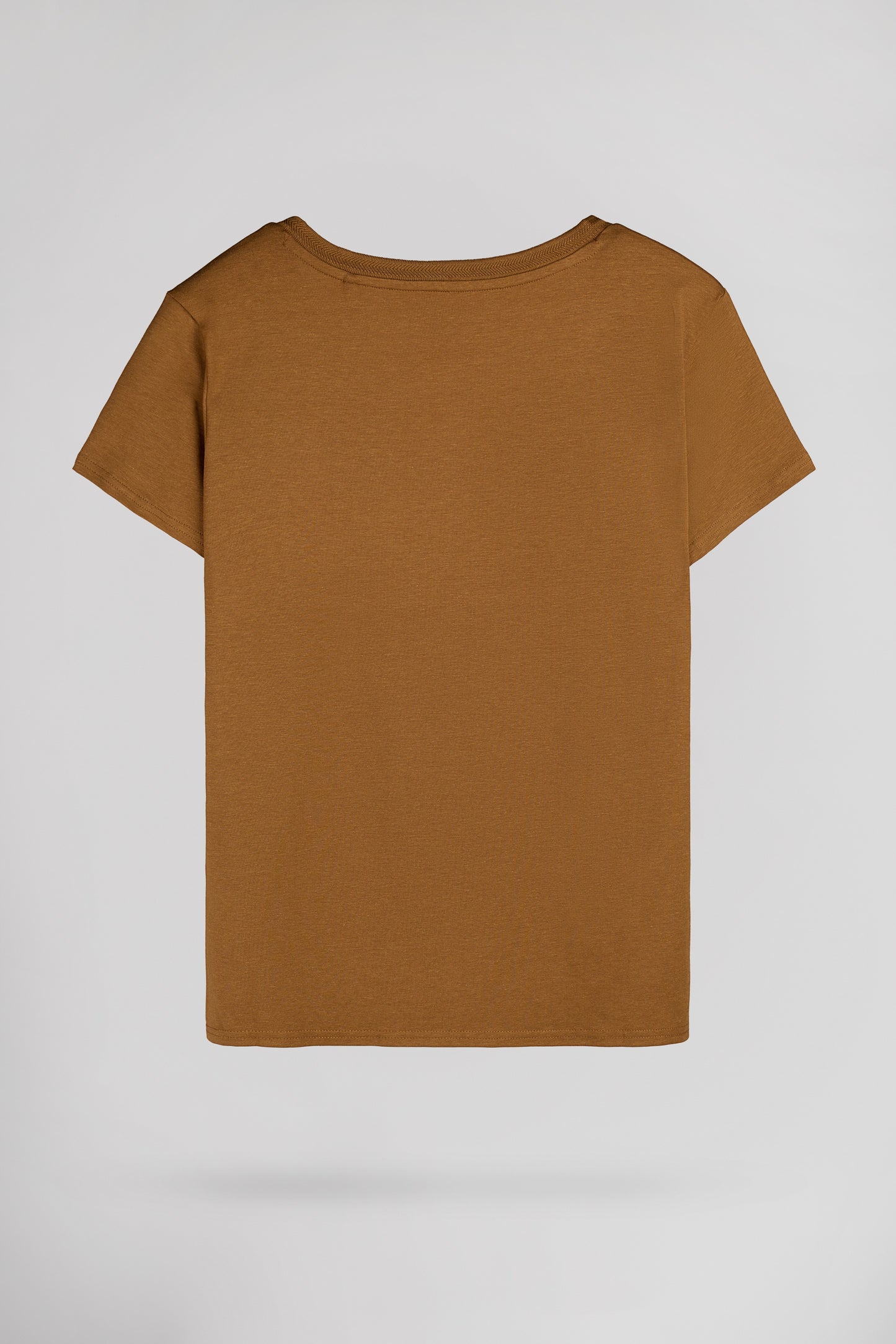 T-shirt col V T-MIA MC CARAMEL