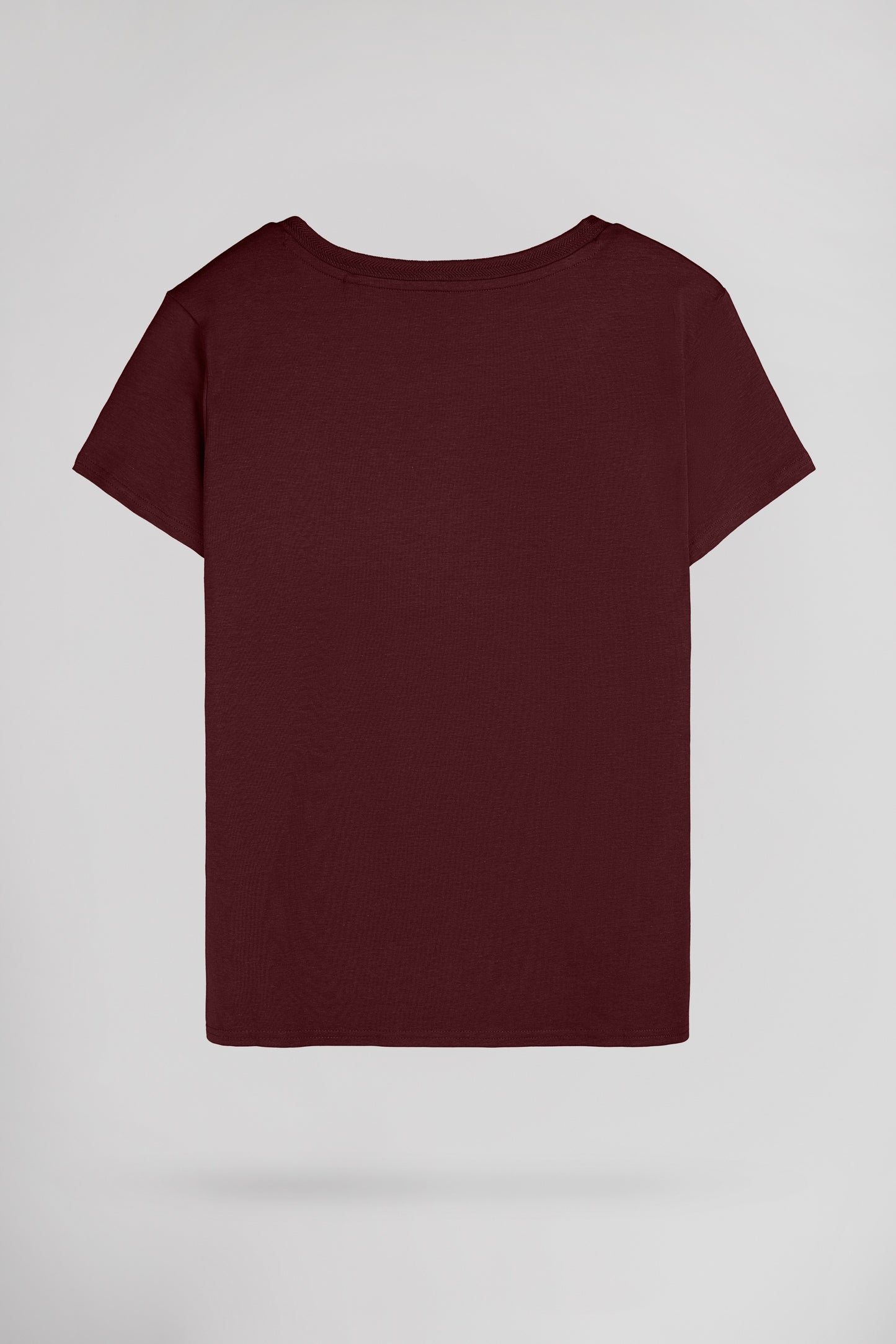 T-shirt col V T-MIA MC BORDEAUX FONCE