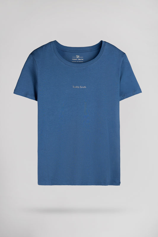 Achat T-shirt col rond T-RIBELLE MC FADED INDIGO