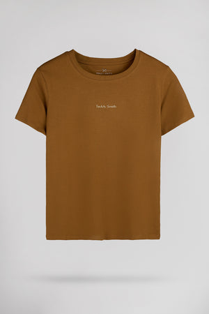 T-shirt col rond T-RIBELLE MC CARAMEL