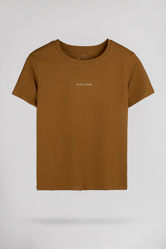 Achat T-shirt col rond T-RIBELLE MC CARAMEL