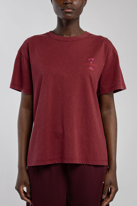 Achat T-shirt T-VIOLETTE MC BORDEAUX FONCE