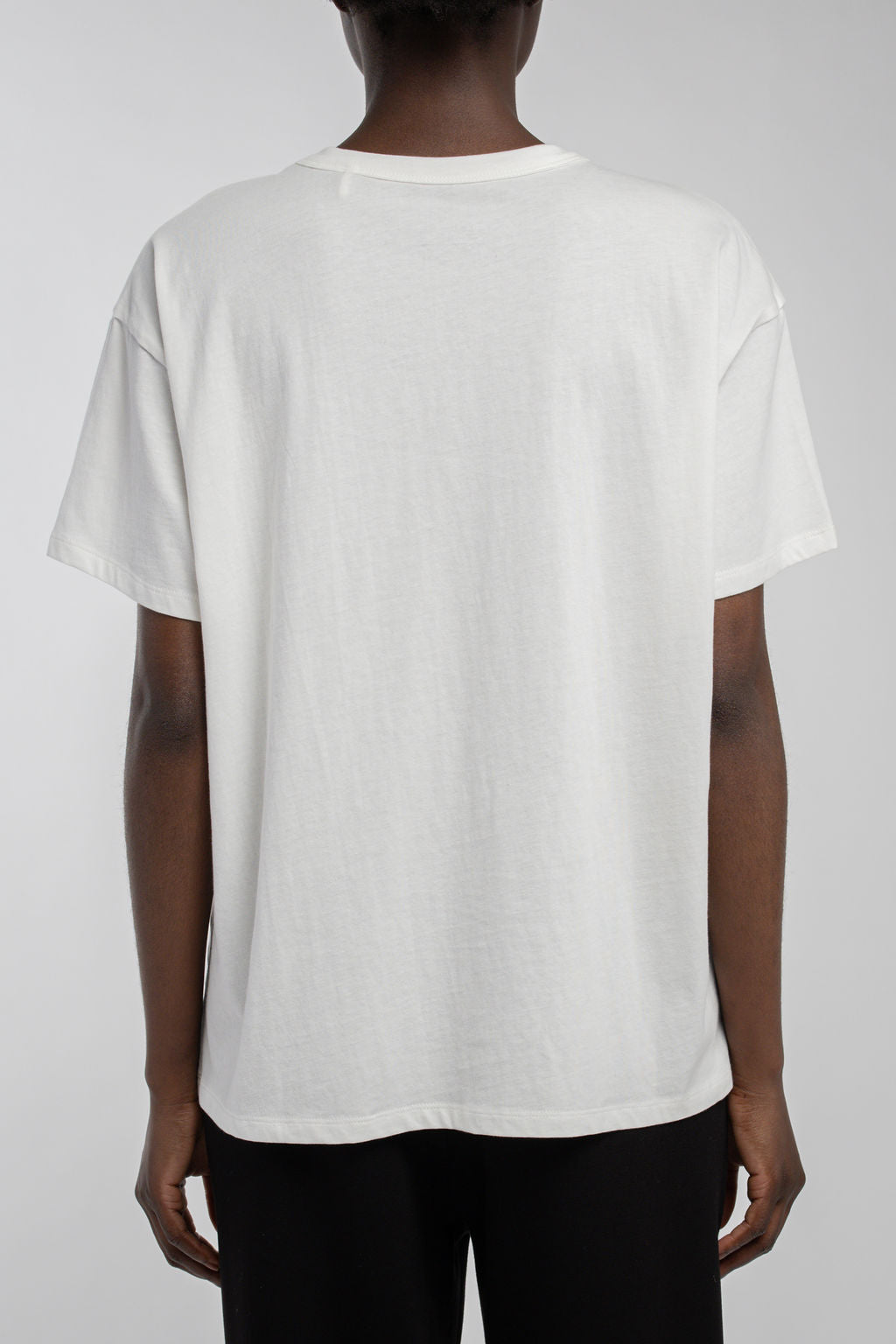 T-shirt oversize T-LEYA MC MIDDLE WHITE