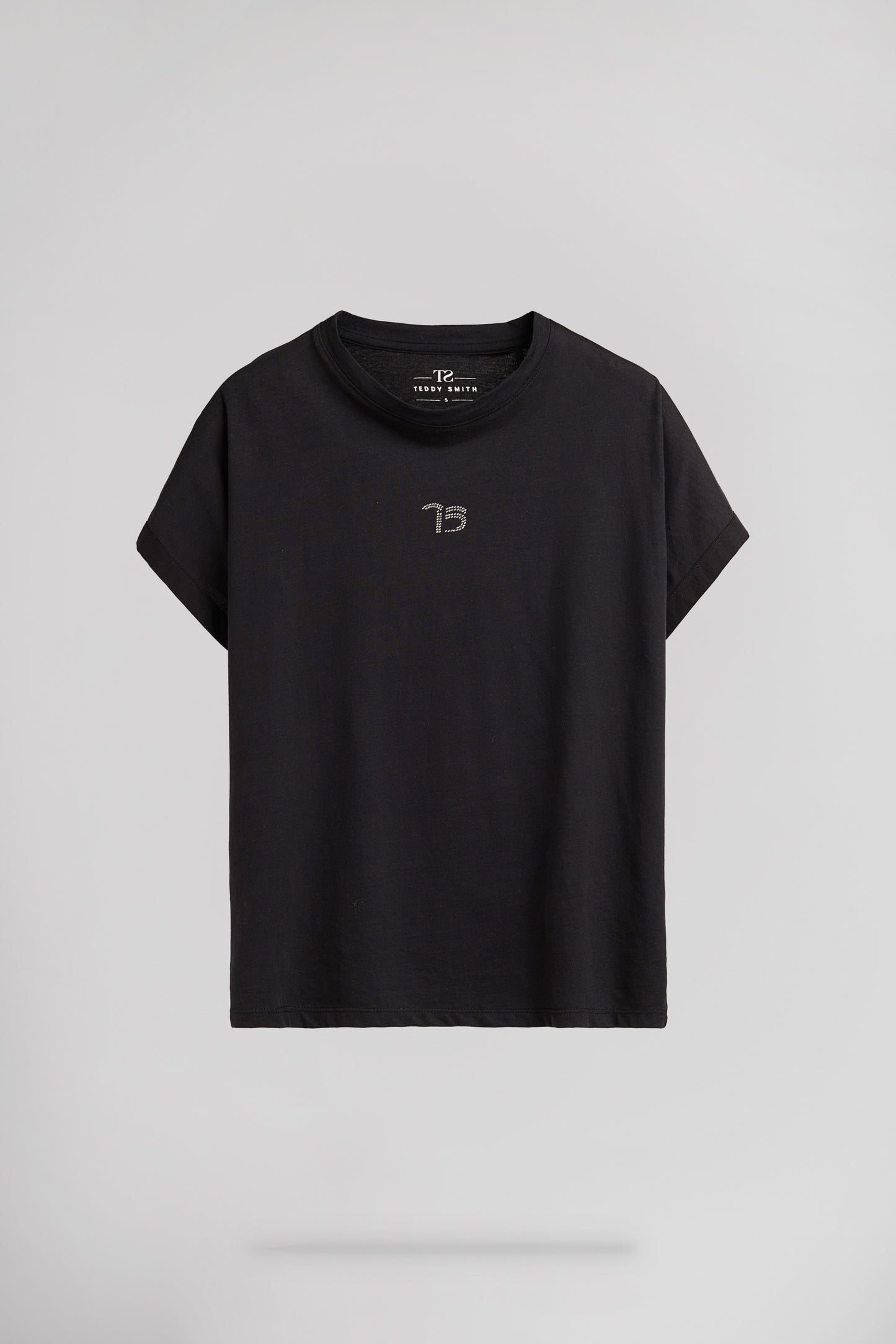 T-shirt strass T-DIANA MC NOIR