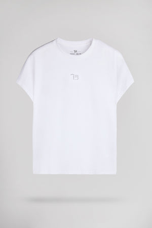 T-shirt strass T-DIANA MC BLANC