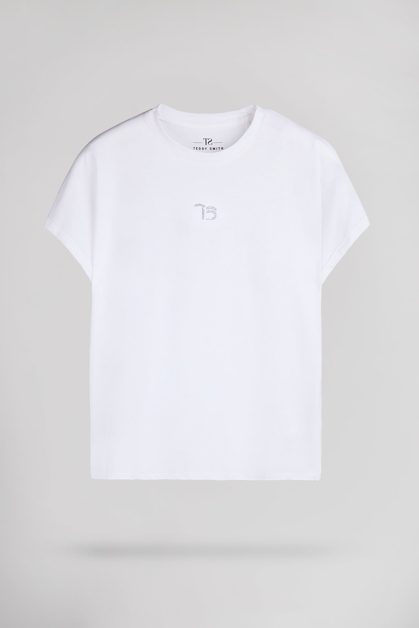 T-shirt strass T-DIANA MC BLANC