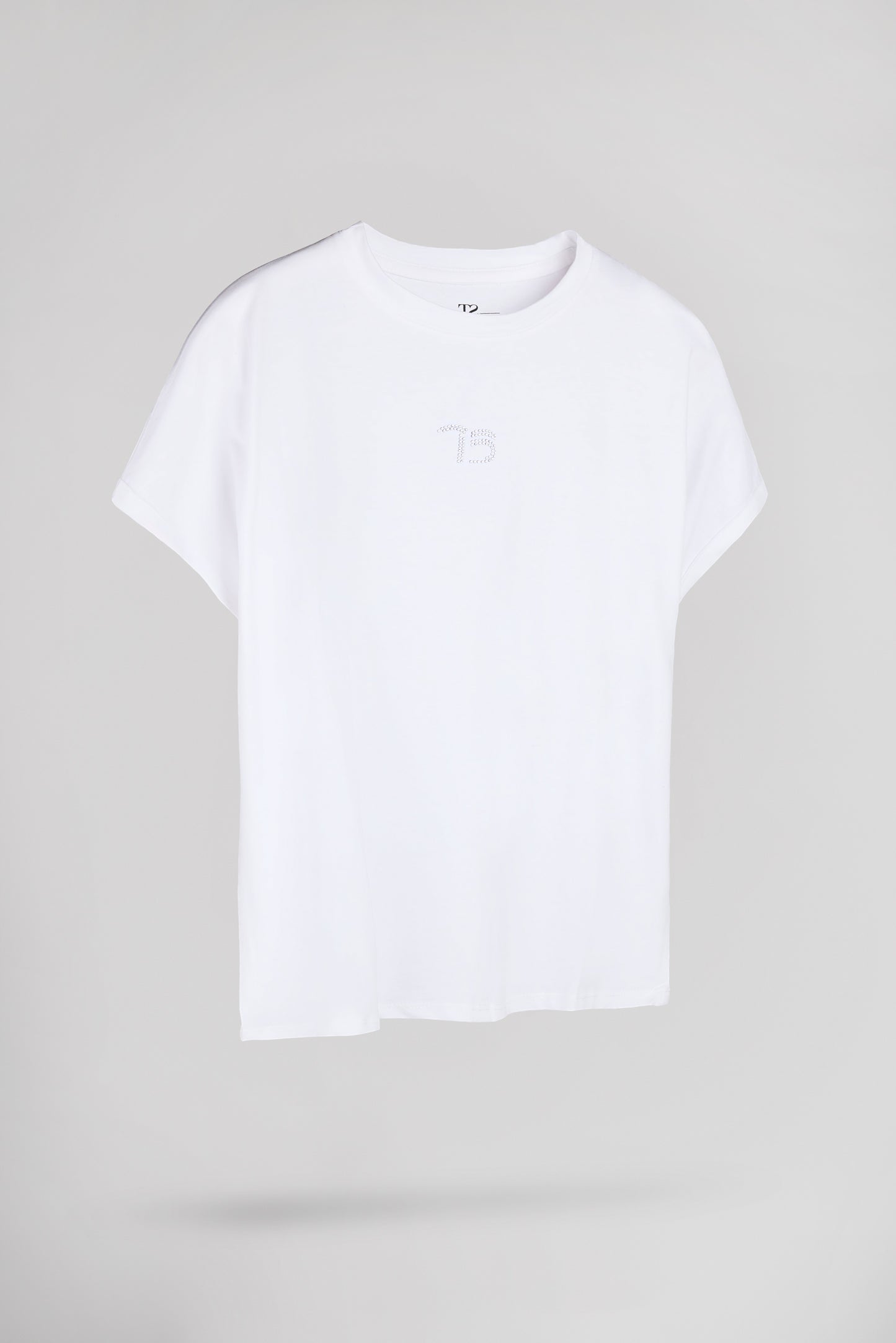 T-shirt strass T-DIANA MC BLANC