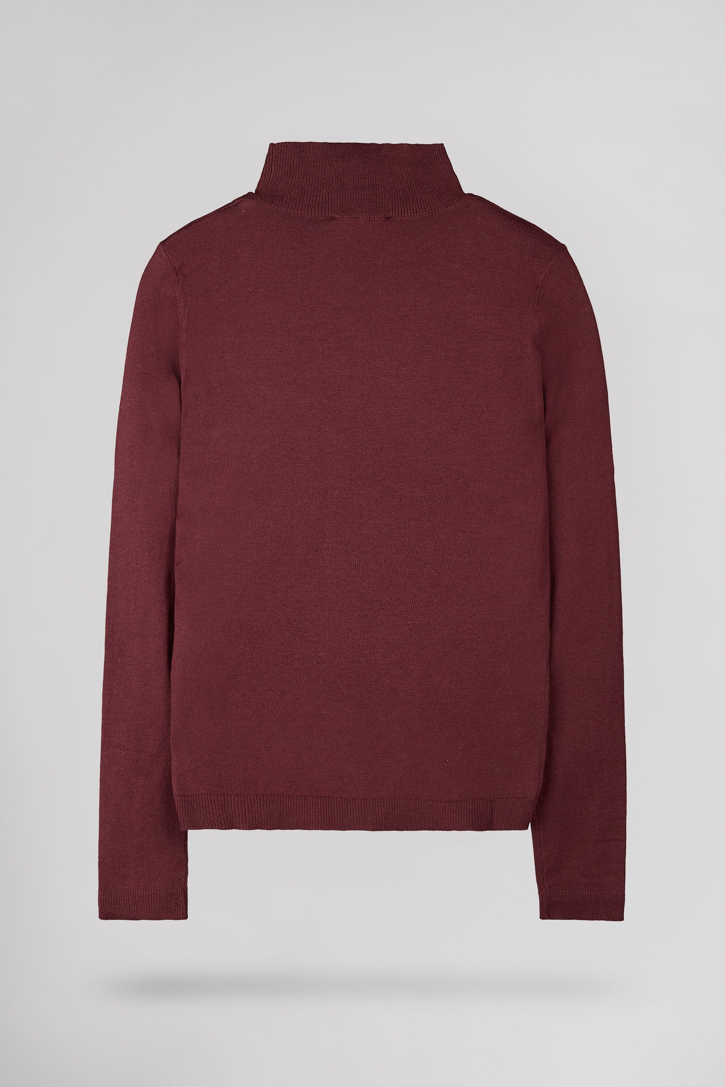 Pull près du corps col montant P-CONNIE BORDEAUX FONCE