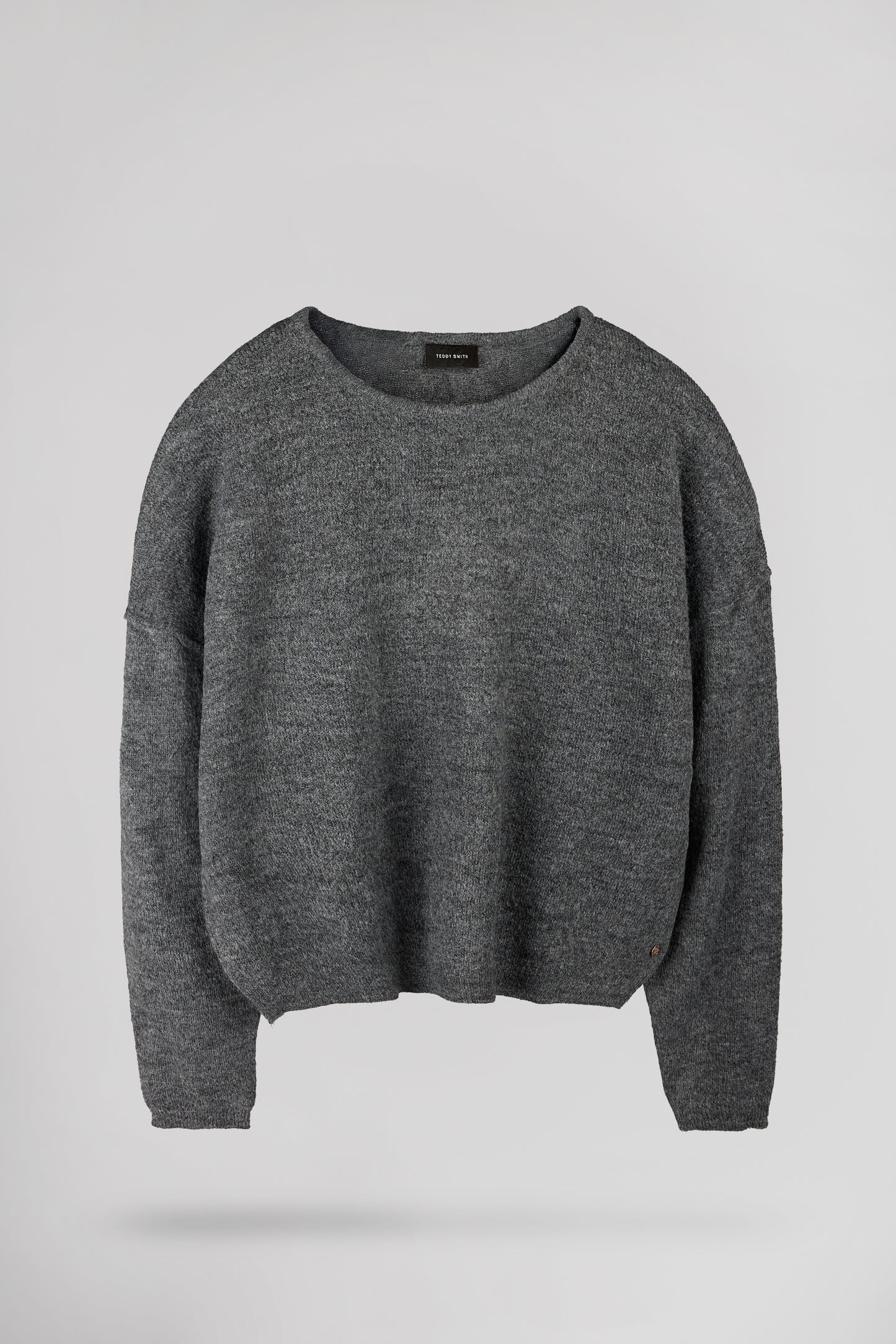 Pull mohair col bateau P-PETILLE ANTHRACITE CHINE