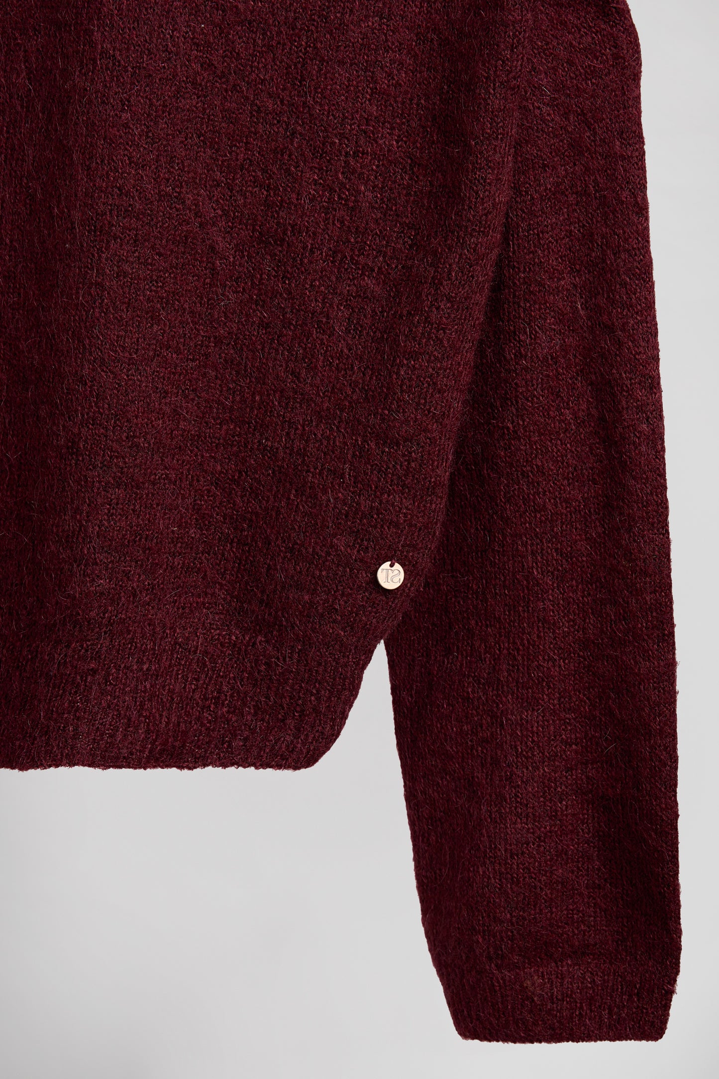 Pull col bateau P-PETILLE BORDEAUX FONCE