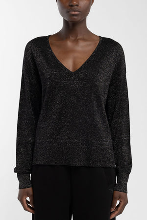 Pull en maille LIZIE NOIR